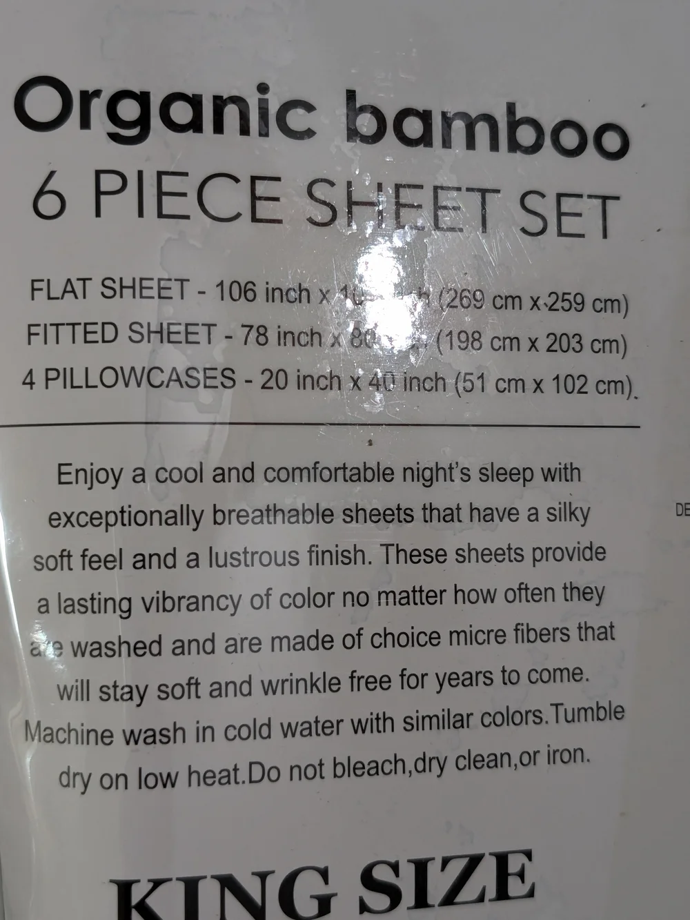 Organic Bamboo Ultra Plush White Sheet Set - 2500 Series & King